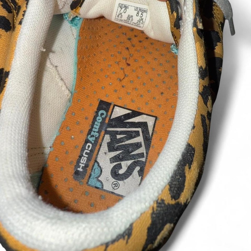 VANS‎ OFF THE WALL LEOPARD CHEETAH SKATER SHOES UNISEX MENS 7/LADIES 8.5 - Picture 7 of 8